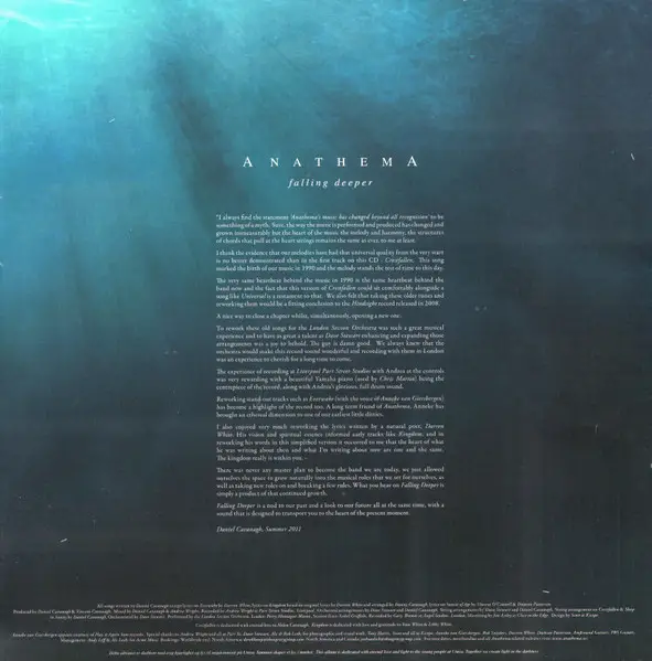 Anathema - Falling Deeper (Альбом, Лимитированое) - фото №4