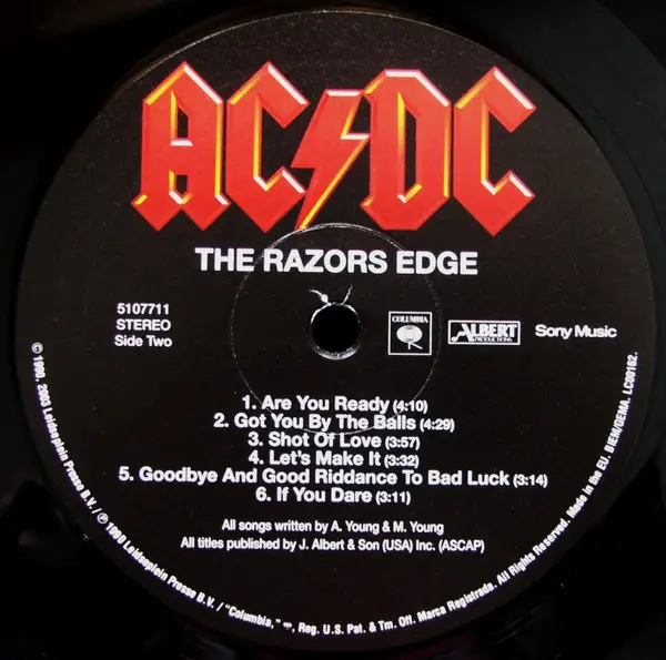 AC/DC - The Razors Edge (180 грам, Альбом, Перевидання, Ремастеринг) - фото №4