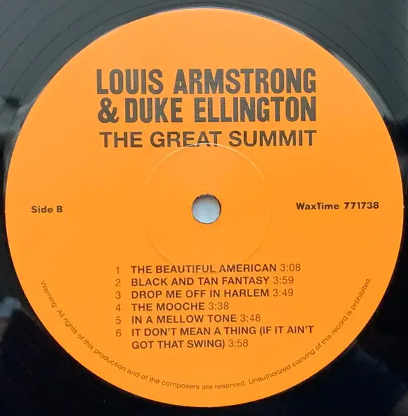 Louis Armstrong & Duke Ellington - The Great Summit (180 грамм, Альбом) - фото №5