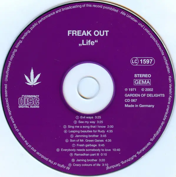 Freak Out - Life (Album, Reissue, Remastered) - фото №3