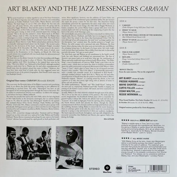 Art Blakey & The Jazz Messengers - Caravan (180 грам, Альбом, Лимітоване, Перевидання, Ремастеринг) - фото №2