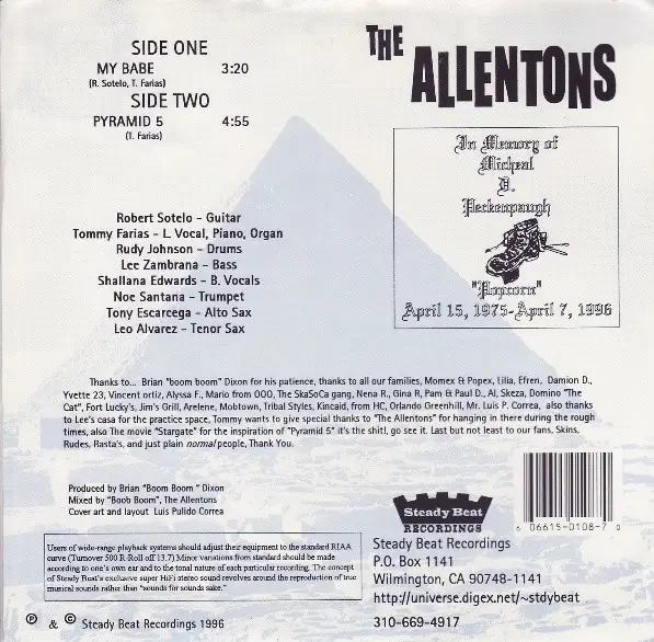 The Allentons - Avenue (33 ⅓ об/мин, Сингл) - фото №2