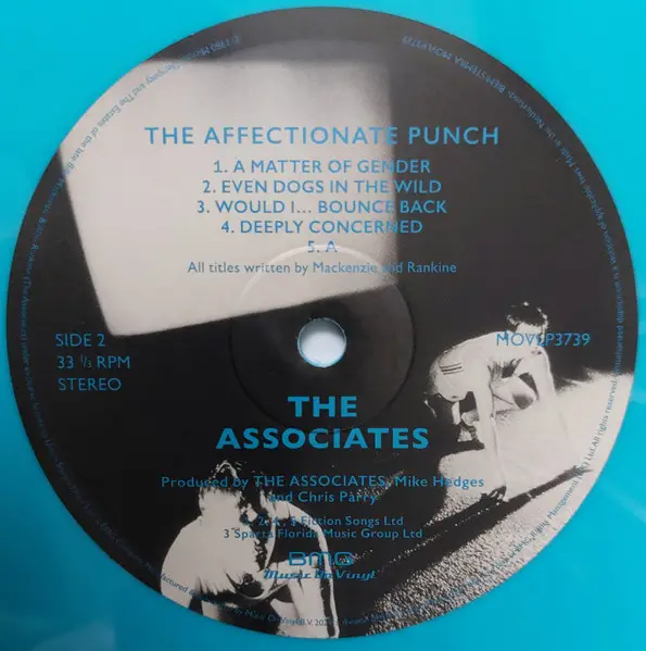 The Associates - The Affectionate Punch (Берюзовый, Альбом, Лимитированое, Пронумерованный, Переиздание) - фото №5