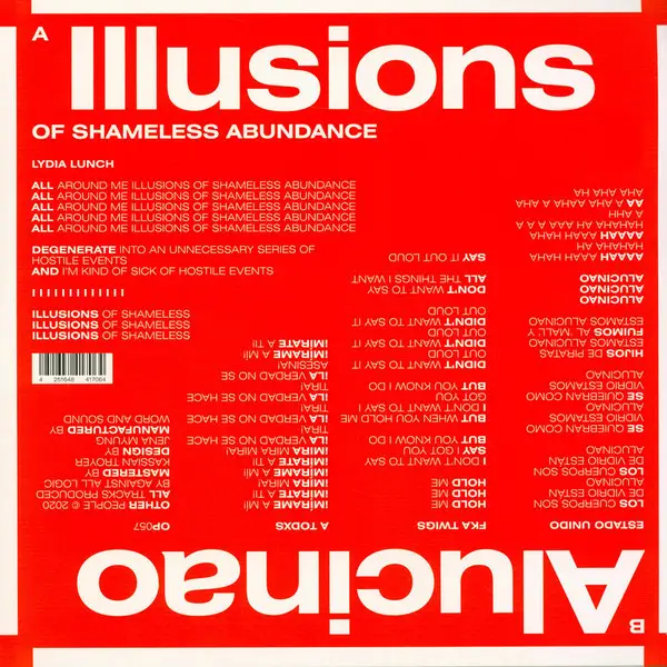 A.A.L. (Against All Logic) - Illusions Of Shameless Abundance (45 об/мин) - фото №2