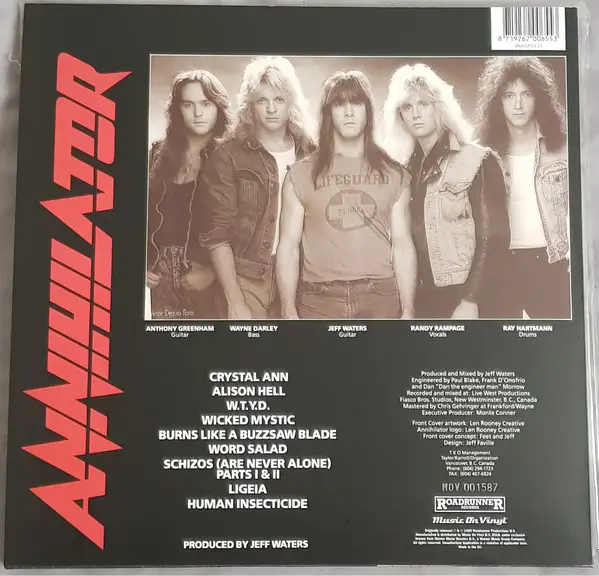 Annihilator - Alice In Hell (Синий, Мрамор, Альбом, Лимитированое, Пронумерованный) - фото №2