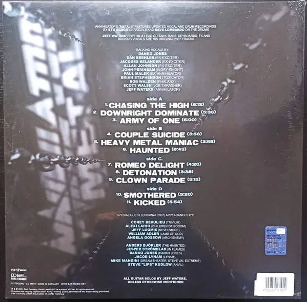 Annihilator - Metal II (2 пластинки, Оранжевый, Лимитированое) - фото №2