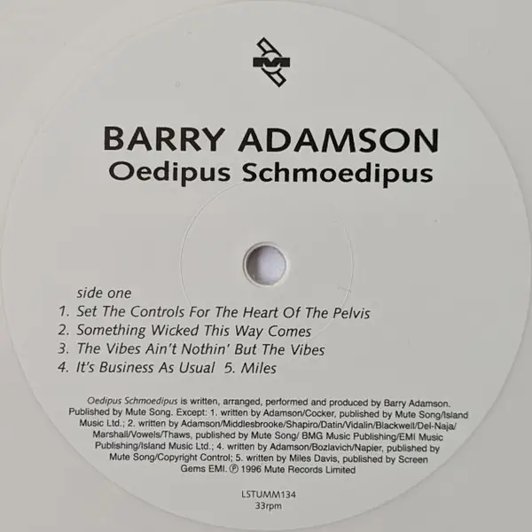 Barry Adamson - Oedipus Schmoedipus (White, LP, Album, Reissue) - фото №3
