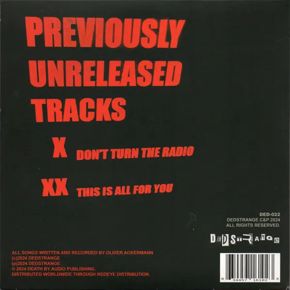 A Place To Bury Strangers - Don't Turn The Radio / This Is All For You (White, Single) - фото №3