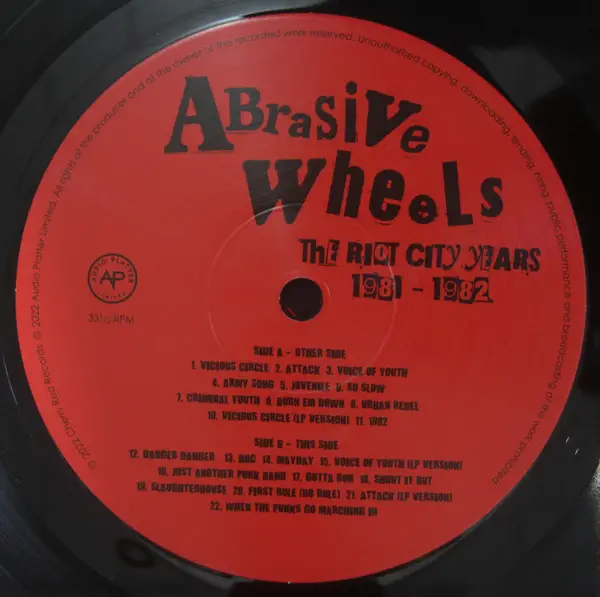 Abrasive Wheels - The Riot City Years 1981 - 1982 (LP, Compilation, Reissue) - фото №6