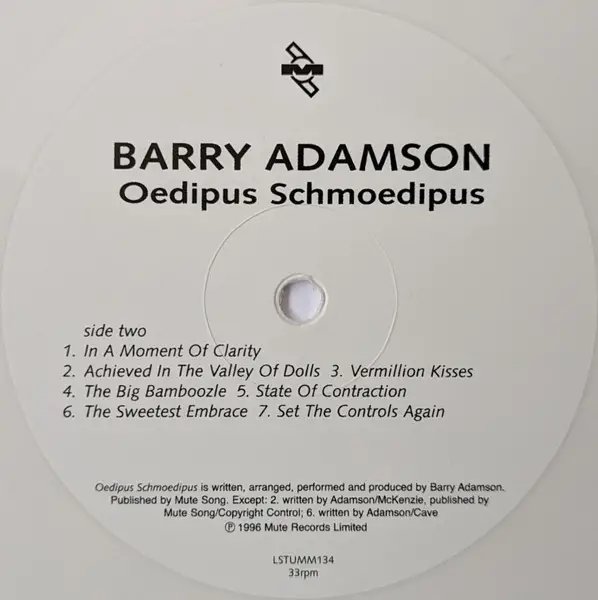 Barry Adamson - Oedipus Schmoedipus (White, LP, Album, Reissue) - фото №4