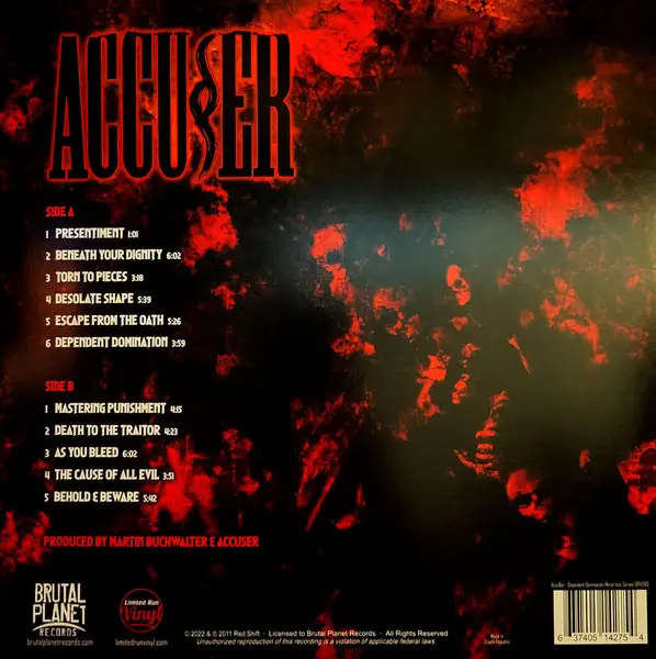 Accuser - Dependent Domination (LP, Album, Reissue, Remastered) - фото №2