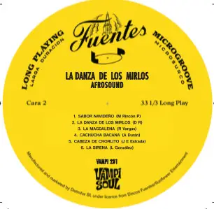 Afrosound - La Danza de Los Mirlos (LP, Album, Reissue, Remastered, Stereo) - фото №4