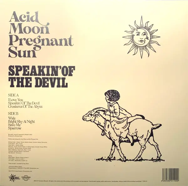Acid Moon And The Pregnant Sun - Speakin' Of The Devil (Red, Opaque, LP, Album, Stereo) - фото №2
