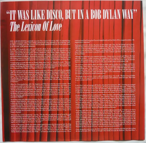ABC - The Lexicon Of Love (40th Anniversary Edition) (4 платівки, Album, Reissue) - фото №19