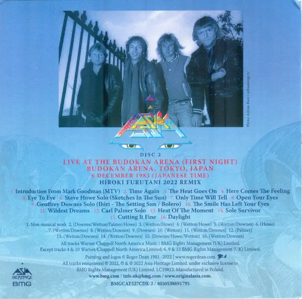 Asia - Live At The Budokan Arena Tokyo, Japan 1983 (2 платівки, Альбом, Deluxe видання, Лимітоване, Ремастеринг) - фото №9
