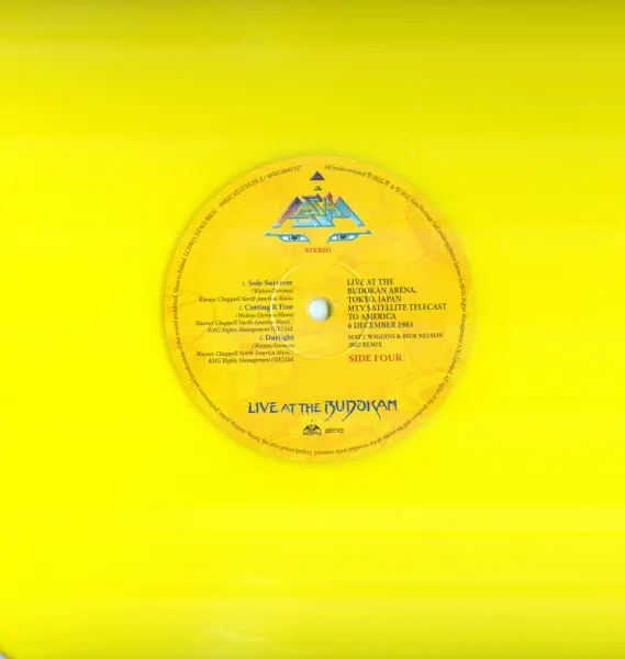 Asia - Live At The Budokan Arena Tokyo, Japan 1983 (2 платівки, Альбом, Deluxe видання, Лимітоване, Ремастеринг) - фото №21