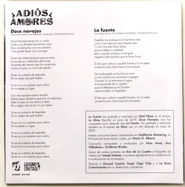 Adiós Amores - La Fuente / Doce Navajas (Stereo) - фото №4