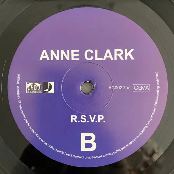 Anne Clark - R.S.V.P. (Альбом) - фото №6