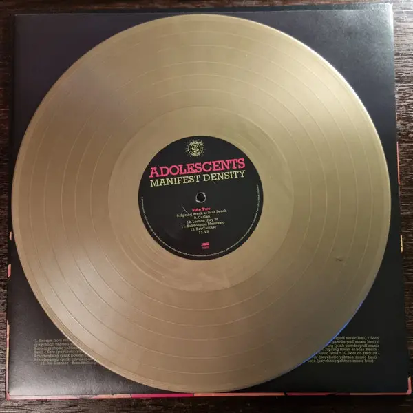 Adolescents - Manifest Density (Gold, LP, Album, Reissue) - фото №7
