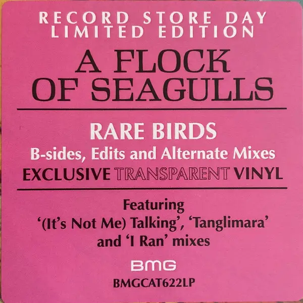 A Flock Of Seagulls - Rare Birds (B-Sides, Edits & Alternate Mixes) (Transparent, LP, Compilation, Stereo) - фото №7