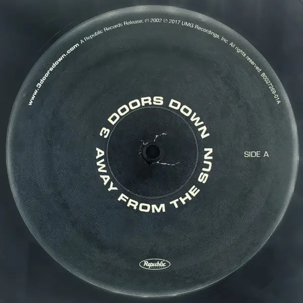 3 Doors Down - Away From The Sun (2 пластинки, LP, Album, Reissue) - фото №3
