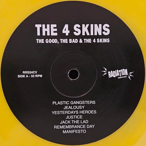 4 Skins - The Good, The Bad & The 4 Skins (Yellow, LP, Album, Reissue) - фото №13
