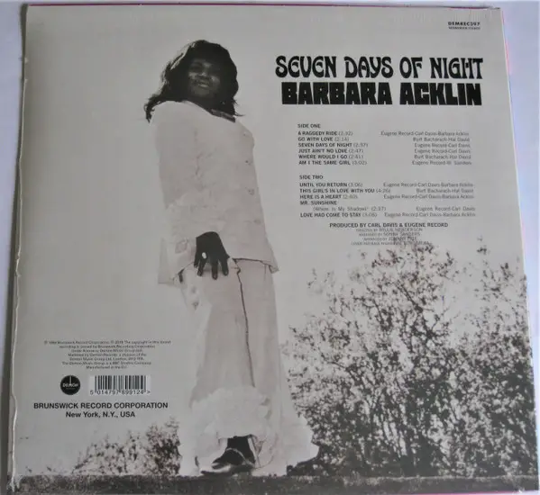 Barbara Acklin - Seven Days Of Night (LP, Album, Reissue) - фото №2