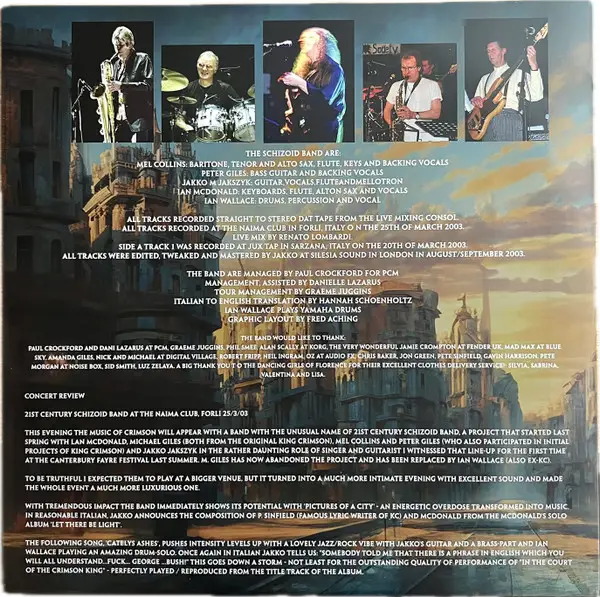 21st Century Schizoid Band - Live In Italy (Yellow, Marble, LP, Album) - фото №4
