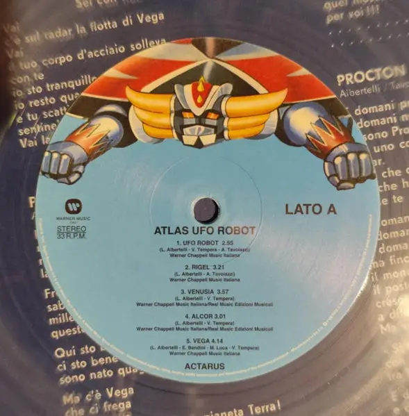 Actarus - Atlas Ufo Robot (Ice, Translucent, LP, Reissue) - фото №6