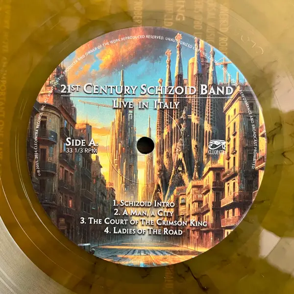 21st Century Schizoid Band - Live In Italy (Yellow, Marble, LP, Album) - фото №5