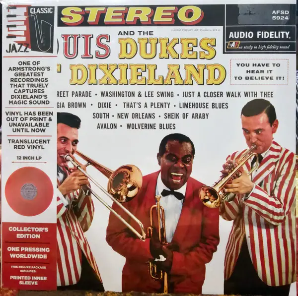 Louis Armstrong - Louis Armstrong and the Dukes of Dixieland (Червоний, Перевидання)