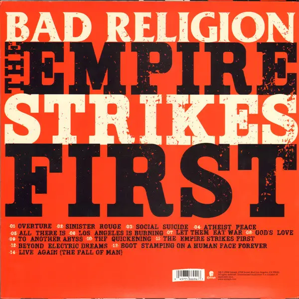 Bad Religion - The Empire Strikes First (Альбом) - фото №2
