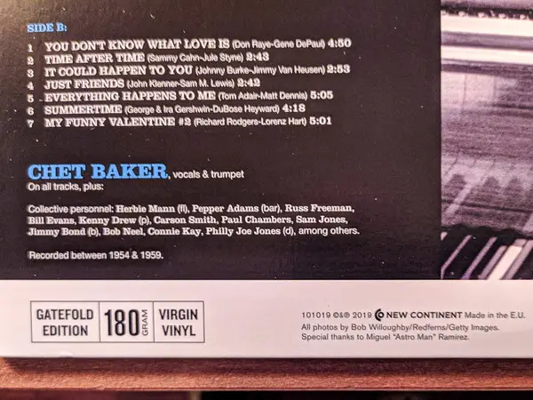 Chet Baker - The Hits (180 грамм, Сборник, Лимитированое) - фото №10