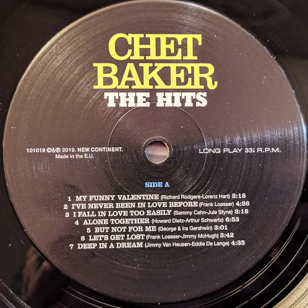 Chet Baker - The Hits (180 грамм, Сборник, Лимитированое) - фото №4