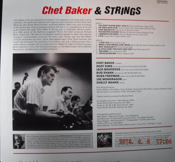 Chet Baker - Chet Baker & Strings (Альбом) - фото №3