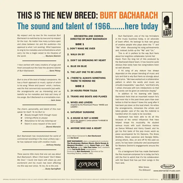 Burt Bacharach - Hit Maker! (Альбом) - фото №2