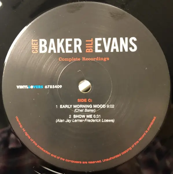 Chet Baker & Bill Evans - The Complete Recordings (2 платівки, 180 грам, Збірник, Лимітоване) - фото №6