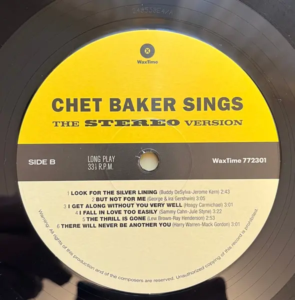 Chet Baker - Chet Baker Sings: The Mono & Stereo Versions 2LP (2 платівки, Перевидання, Моно) - фото №8