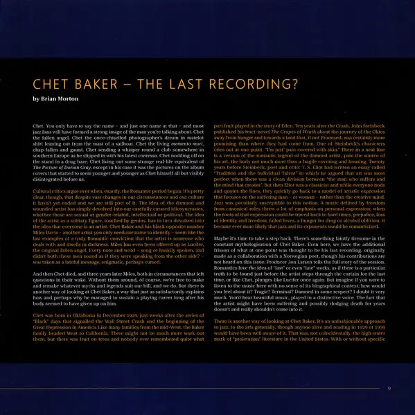Chet Baker - Late Night Jazz (2 платівки, 180 грам, Альбом, Deluxe видання, Лимітоване, Перевидання) - фото №17