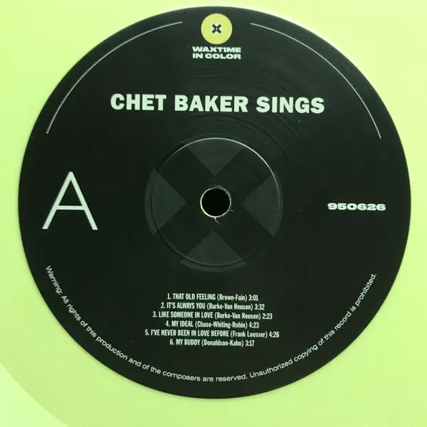 Chet Baker - Chet Baker Sings (Жовтий, 180 грам, Альбом, Перевидання, Моно) - фото №6