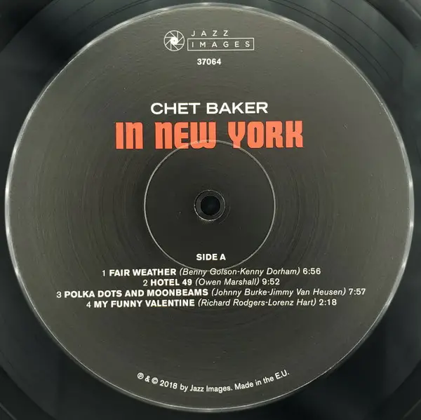 Chet Baker - In New York (180 грам, Альбом, Лимітоване, Перевидання) - фото №3