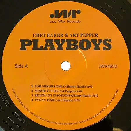 Chet Baker & Art Pepper - Playboys (180 грамм, Альбом, Лимитированое, Переиздание, Ремастеринг, Моно) - фото №3