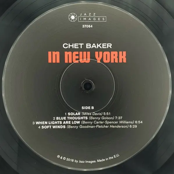 Chet Baker - In New York (180 грам, Альбом, Лимітоване, Перевидання) - фото №4