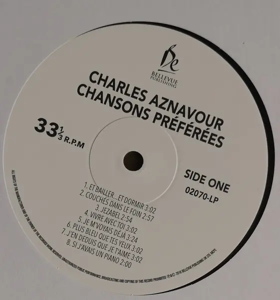 Charles Aznavour - Chansons Préférées (180 грамм, Сборник) - фото №4