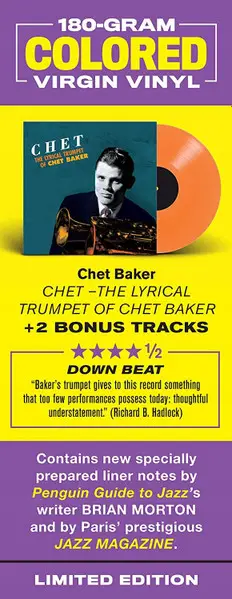 Chet Baker - The Lyrical Trumpet Of Chet Baker (Помаранчевий, 180 грам, Альбом, Лимітоване, Перевидання) - фото №3