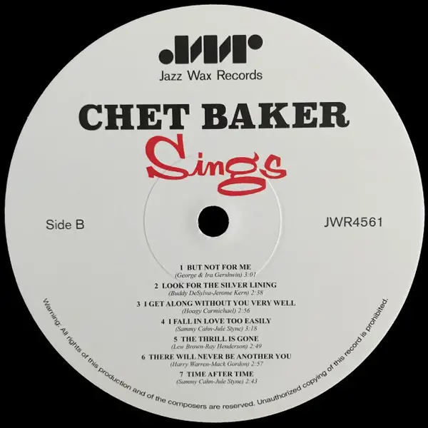 Chet Baker - Chet Baker Sings (180 грам, Альбом, Перевидання, Ремастеринг, Моно) - фото №4