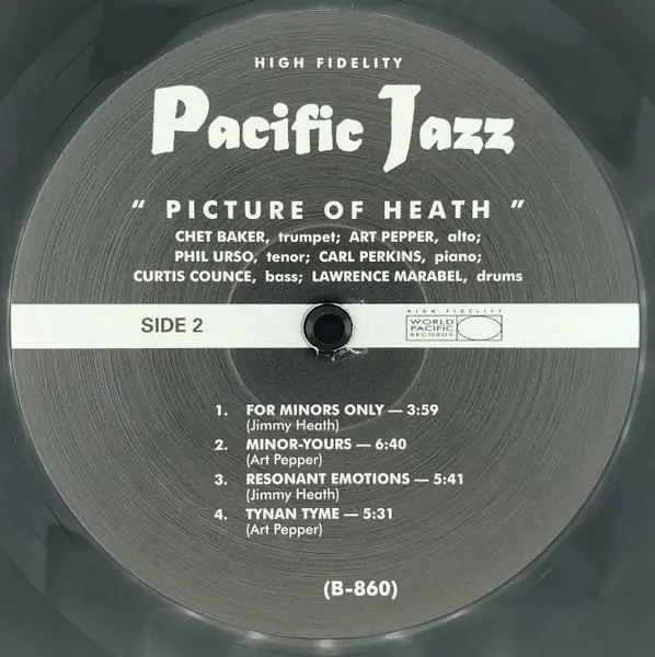 Chet Baker & Art Pepper & Phil Urso - Picture Of Heath (180 грамм, Альбом, Лимитированое, Переиздание, Ремастеринг, Моно) - фото №4