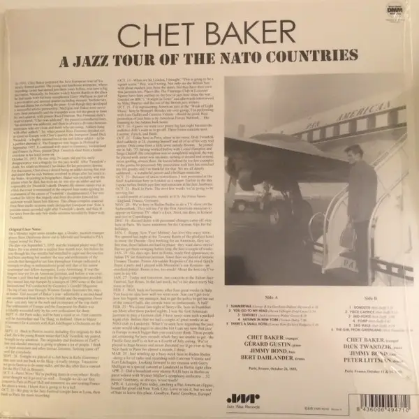 Chet Baker - In Europe: A Jazz Tour Of The Nato Countries (180 грам, Збірник, Лимітоване, Перевидання) - фото №2