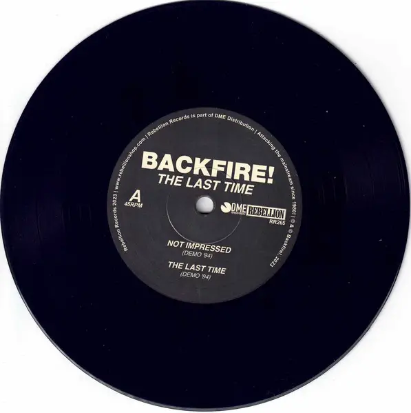 Backfire! - The Last Time (33 ⅓ об/мин, Лимитированое) - фото №3
