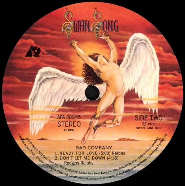 Bad Company - Bad Company (2 платівки, 180 грам, Розкладна обкладинка, 45 об/хв, Альбом, Лимітоване, Пронумерований, Перевидання, Ремастеринг) - фото №5